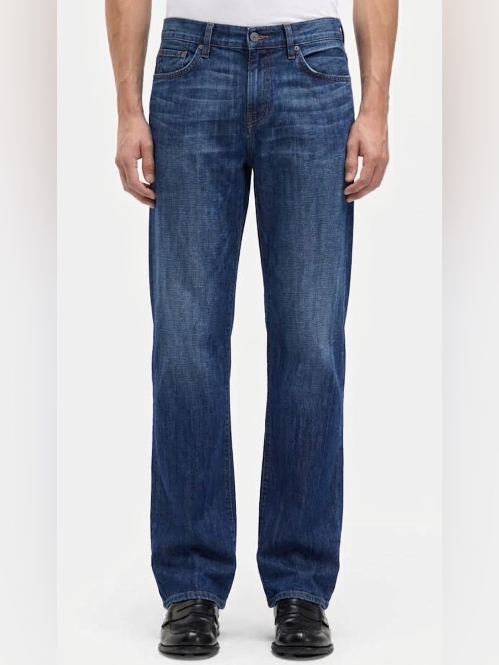 7 FOR ALL MANKIND Men's Austyn Cotton-Linen Relaxed Straight Leg Jeans, Sz 32/34